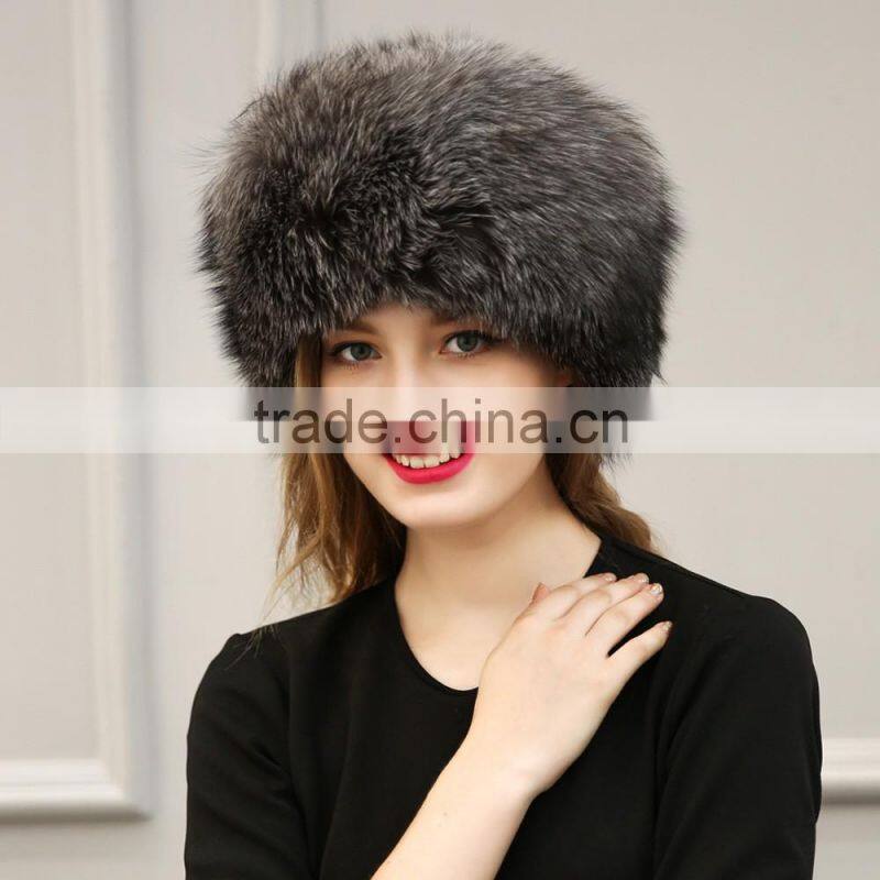 wholesale 2016 latest design hat and cap high grade woman faux fur leather Russia hat