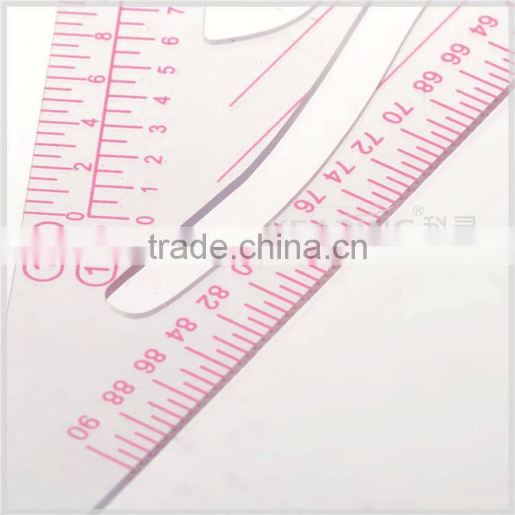 Kearing brand 1:3/1:4/1:5 transplant plastic sandwich line flexible triangular scale ruler #8345