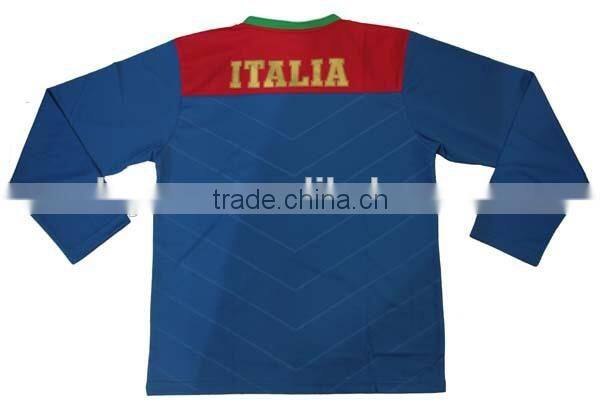 Long sleeve team soccer jersey Italy