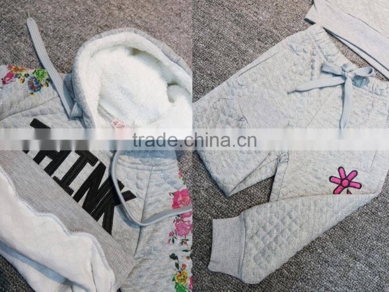 2016 New Clothing Style Sets Girls Printing Hoodies+Pants 2Pcs Set