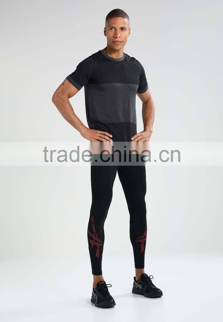 MGOO Custom Men Sport Comfortable Dry Fit T Shirt Two Color Combination Short Sleeve T Shirts