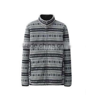 High quatity Full Zip warm windproof jacket Cheap custom printing 100% polyester polar fleece softshell jacket
