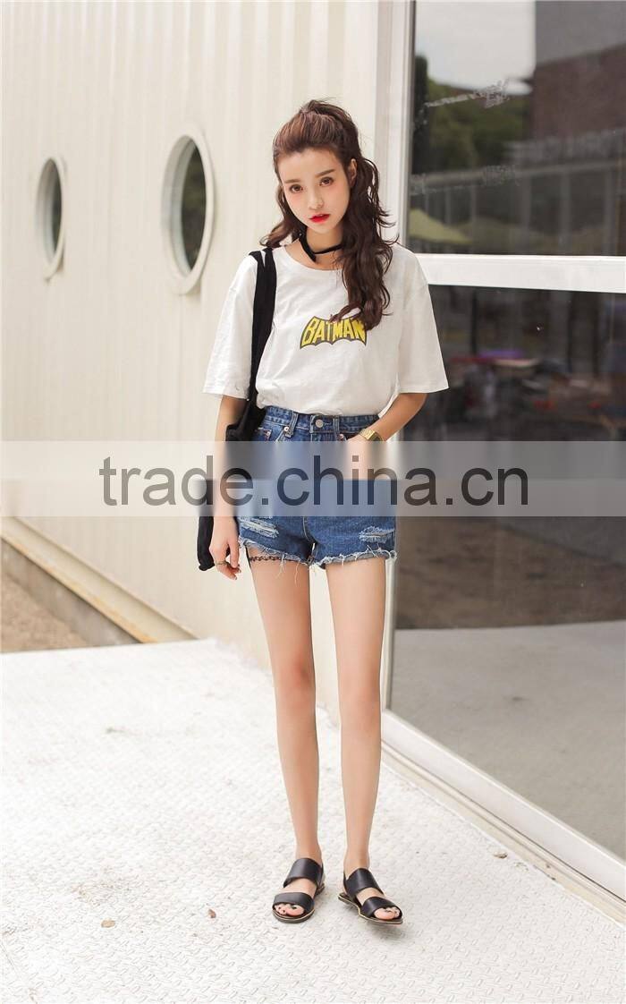 2016 summer new design ladies fashion jeans shorts