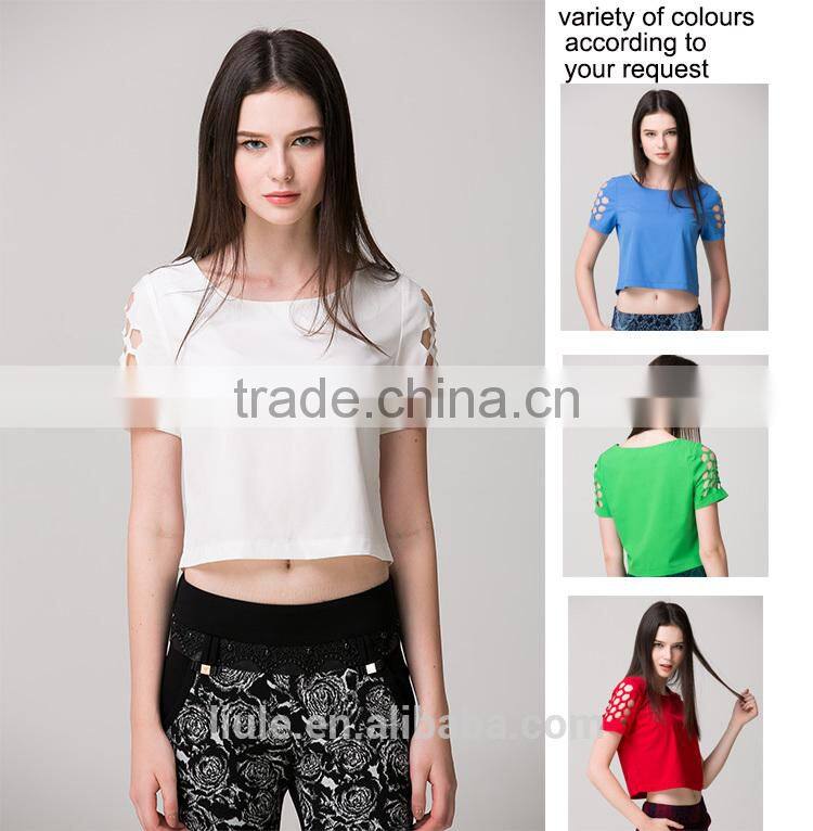 polyester t-shirt for women plain t-shirt casual t-shirt
