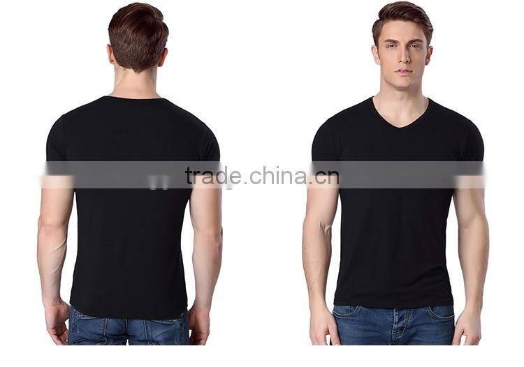 mens loose large size modal viscose bodybuilding tight fit dri fit V-neck t-shirts