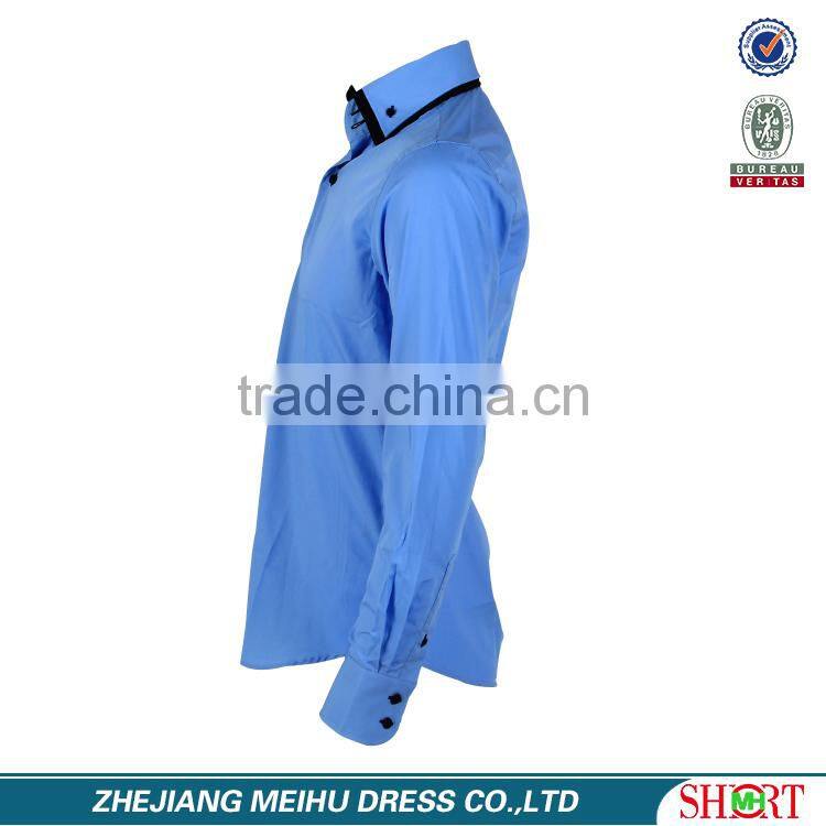 cotton fabric shirt double collar wedding dress latest dress shirt new designs