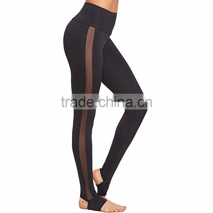 New arrival sexy mesh custom supplex yoga leggings for women