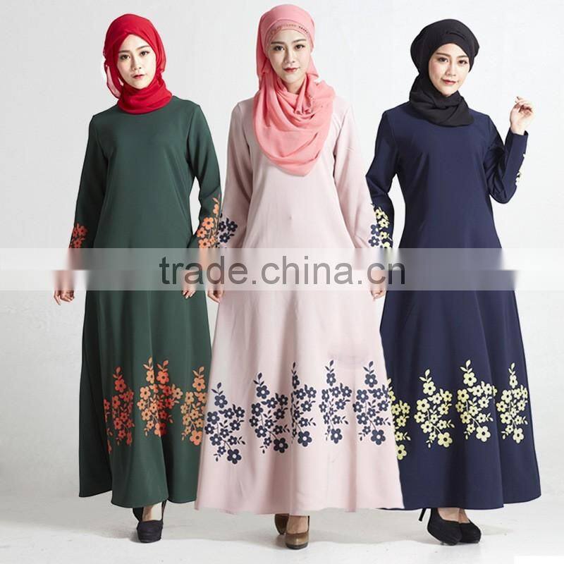 hemp black red patched muslim dress robe/xge muslim Arabian middle east lace abaya kaftan dress/ islamic muslim women dress