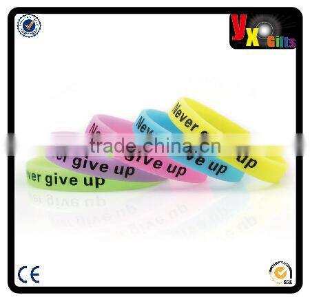 (Price/100 PCS)GOGO Thin Silicone Wristbands, Rubber Bracelets, Party Favors