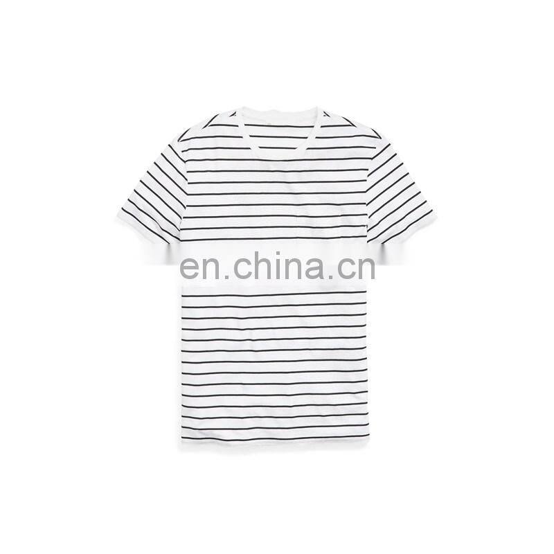 New 100% cotton wholesale custom striped t shirt mens