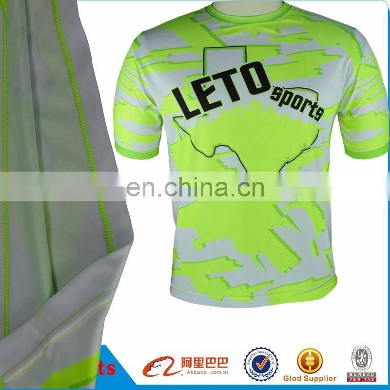 100 polyester dry fit Neon t shirt wholesale mens Round neck neon t shirts wholesale Stretched fitness wear