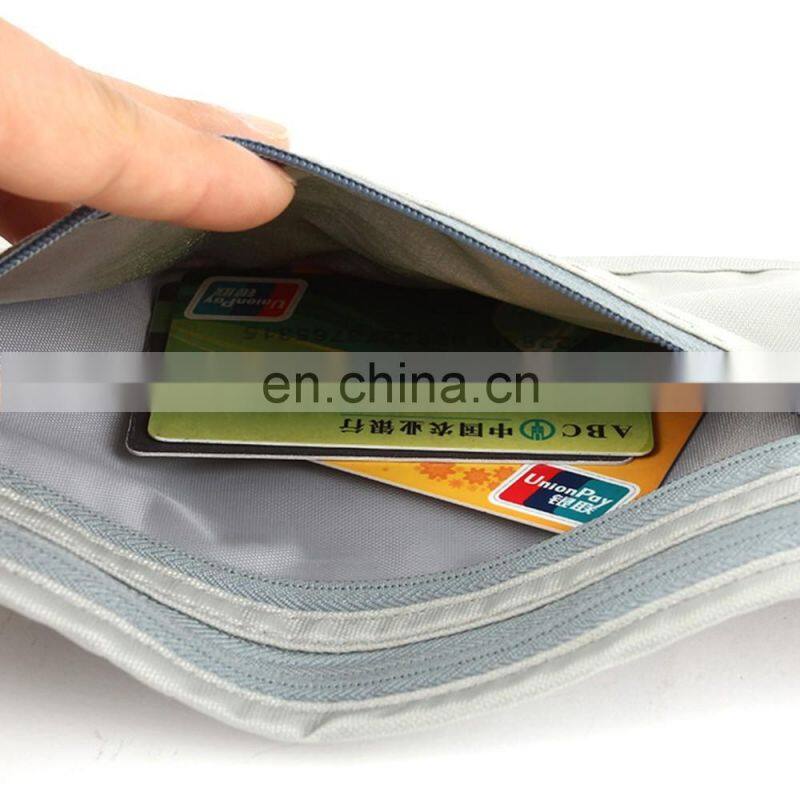 Skin Color Nylon Travel Zipper Hidden Passport Rfid Lady Money Belt