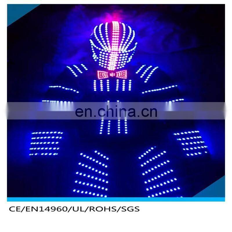 commercial magical led bow tie on led robot costume