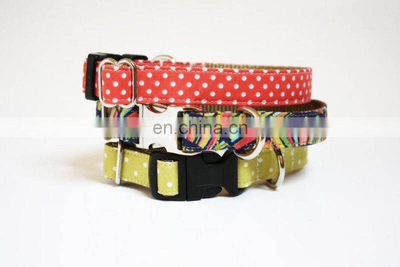 Wholesale custom logo plaid dog collar and lead set