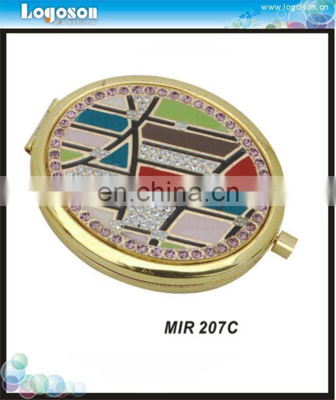 Graceful and exquisite ladies compact metal pocket mirror