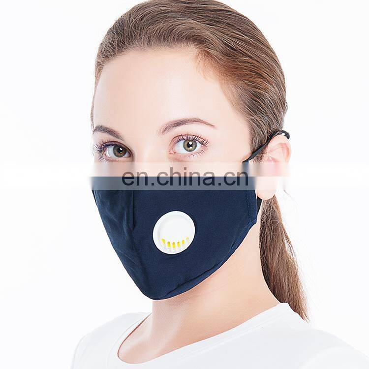 Washable Cotton Dust Mask with Breathing Valve and Replaceable Filter