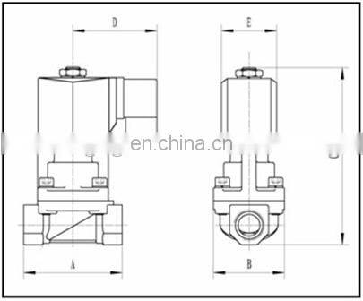 Solenoid valves for hot water steam 1/8 inch
