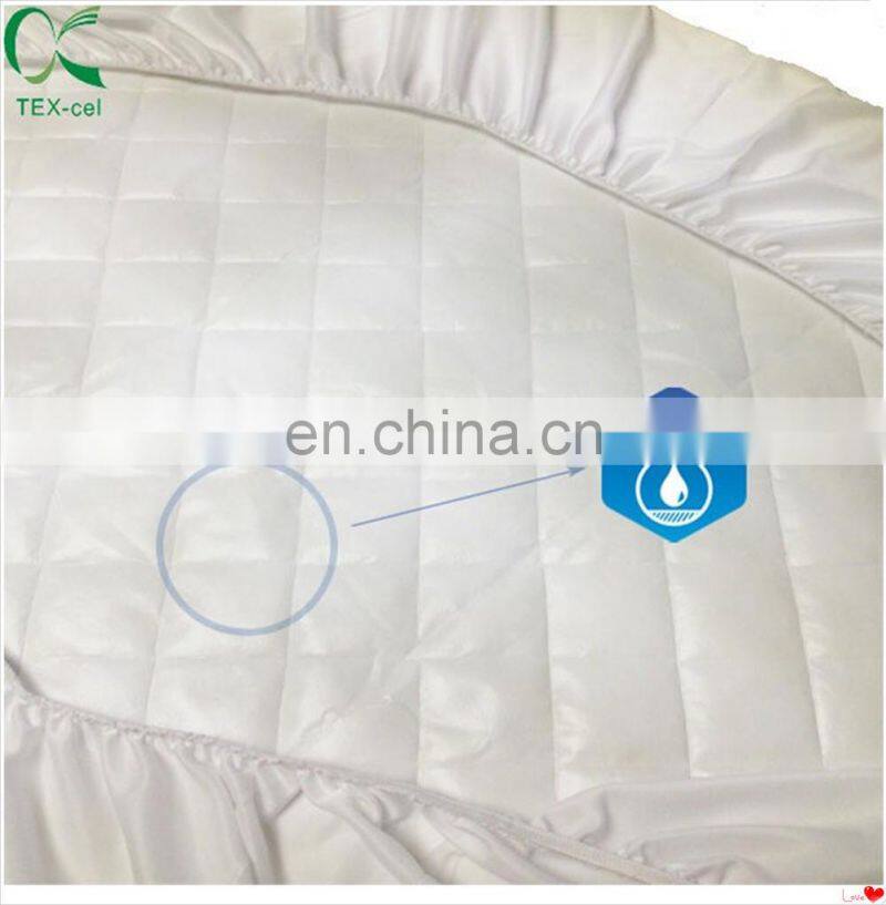 Waterproof Fitted Quilted Crib and Toddler Protective Pad Cover (White) Mattress