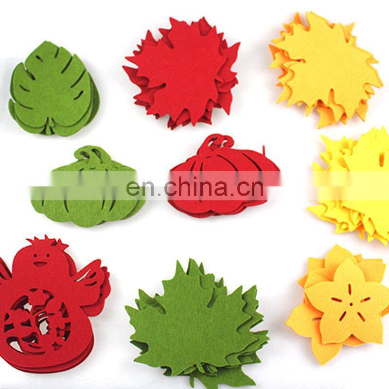 Eco-friendly animals/ flowers felt christmas decoration felt coaster for cup