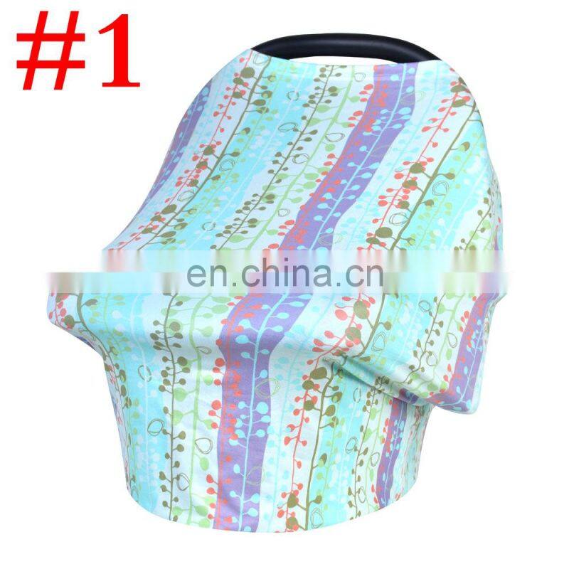 Hot selling printed shopping cart car seat canopy multi use breastfeeding cover up stroller car seat baby nursing cover