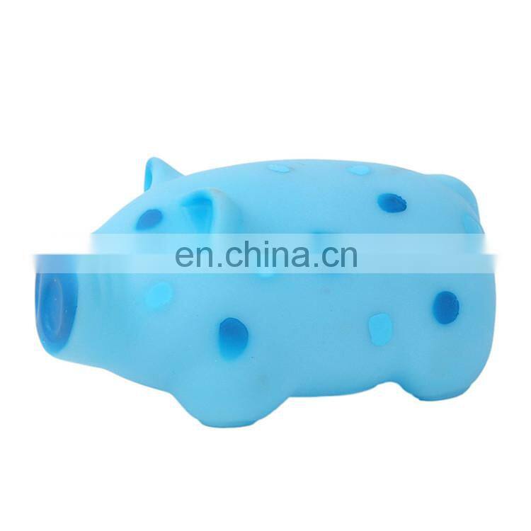 Interactive Fetch Play Squeaky Latex Rubber Pig Vinyl Dog Toy