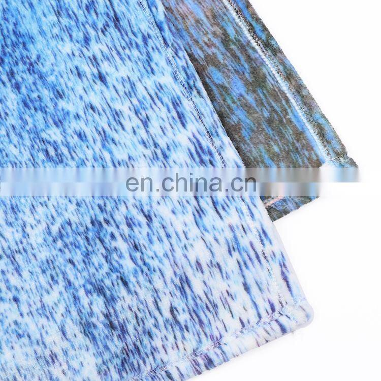 Low MOQ Custom Fluffy 3D Digital Print Sublimation Print Blanket Flannel Fleece Throw With Better Color Permeability