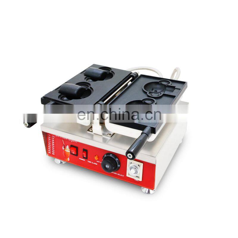 New style animal bear shape cartoon waffle machine with CE