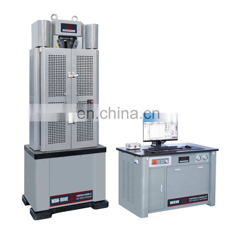 Computer display elctro hydraulic servo universal material tensile testing machine
