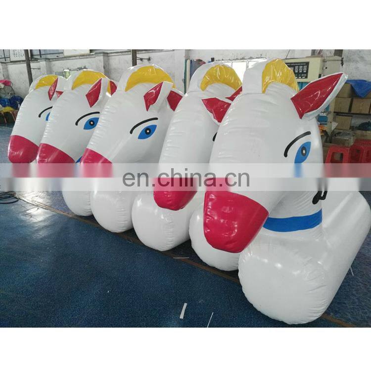Outdoor Kids Fun Inflatable Horse Racing Inflatable Race Track With Horse Run