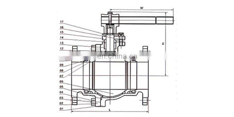Bundor PN16/25/40/63 WCB4 inch wog ball valve Flanged DN25-DN250 Ball Valve