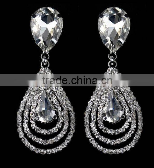 Crystal Rhinestone Earring aretes para Mujer Novia Shinny Luxury with best price Chicas Muchachas