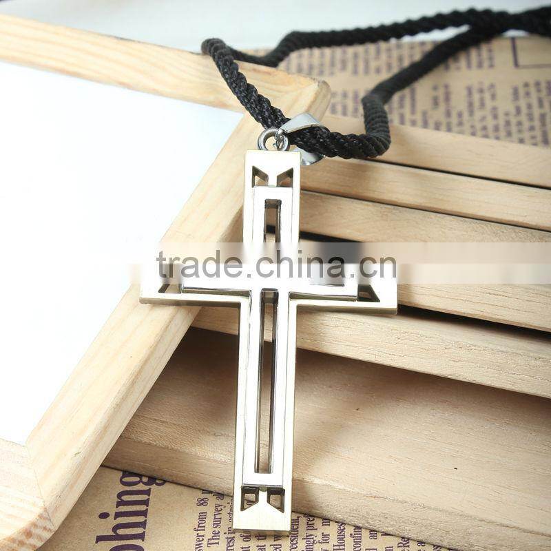Titanium Stainless Steel Cross Pendant