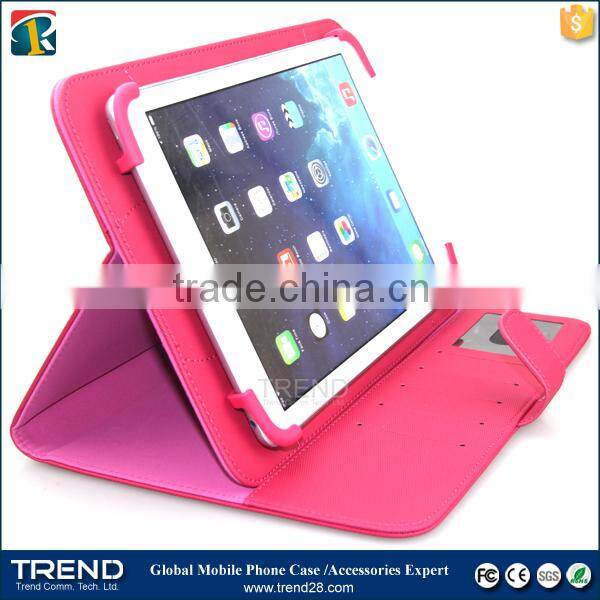 portable folding magnetic wallet leather case for ipad tablet