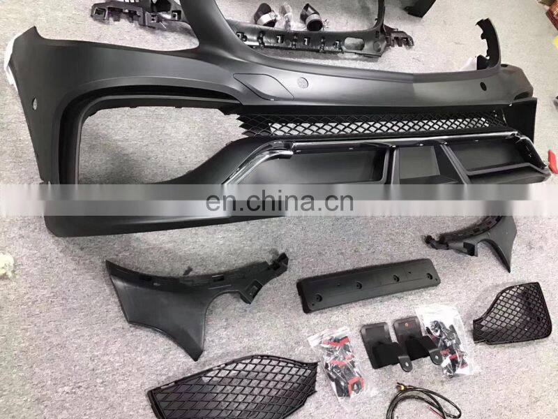 Runde PP Material WALD Style Bodykit Front Rear Bumper Upgrade GLC 43 63AMG For Mercedes-Benz X253 GLC200 GLC260 GLC300 bodykit