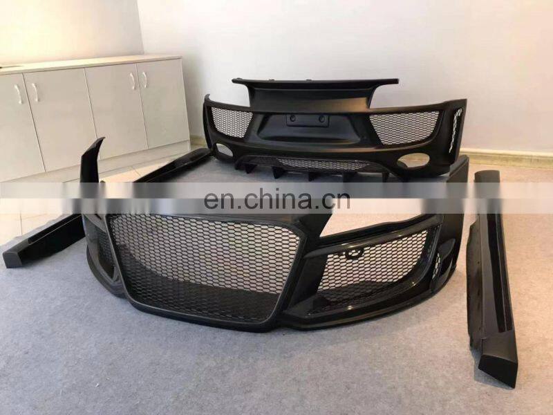 Runde Half Carbon Or Resin Material For 2008-2016 Audi R8 REGULA Style Body Kit Front Bumper Side Skirt Rear Bumper Spoiler