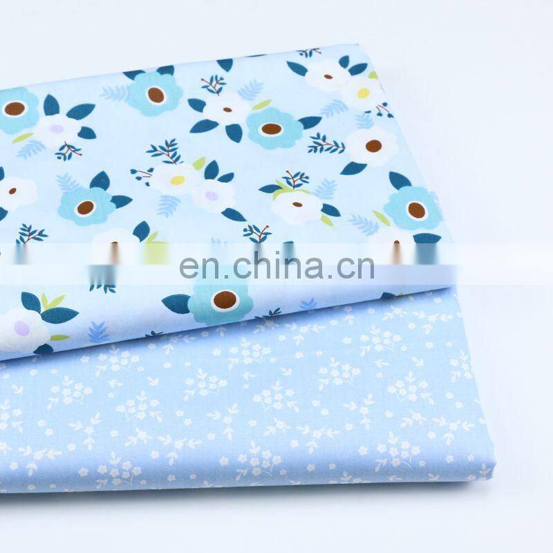 Small floral printed cotton garment fabric twill wholesale home textile bed set pure cotton woven fabric