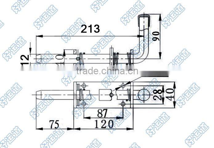 02411 Trailer Spring Latch Bolt