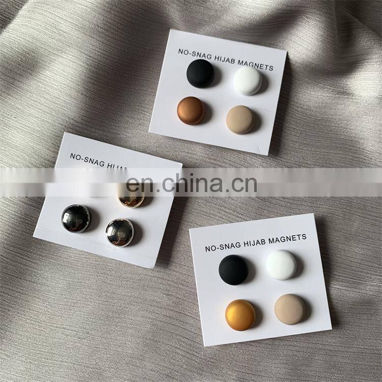Wholesale Cheap 29 Colors NO SNAG Hijab Magnets Gold Silver Magnetic Brooch Magnet Hijab Muslim Accessories Clip Scarf Pins