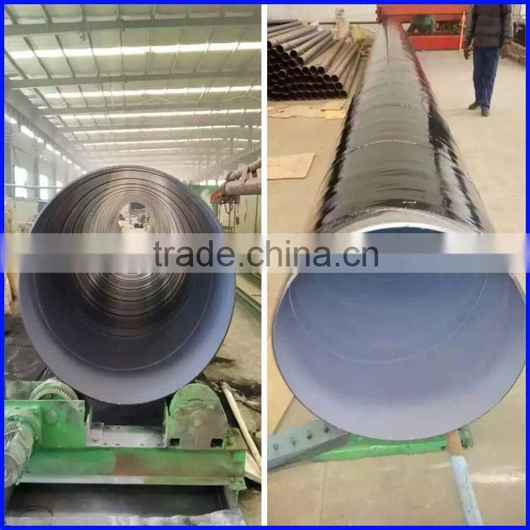Flange connection inside PE plastic coated hot water transfer steel pipe