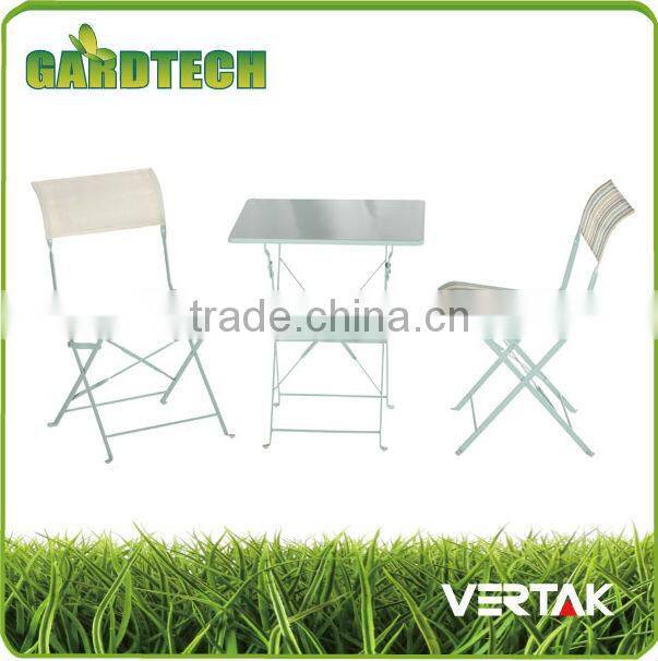 Garden outdoor folding metal bistro set