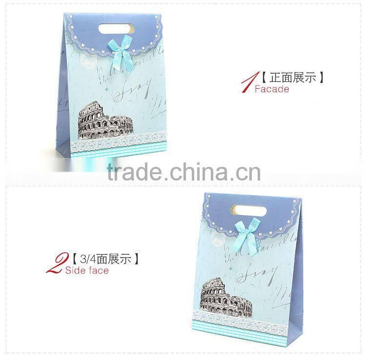 Colosseo pattern promotional custome gift paper bag