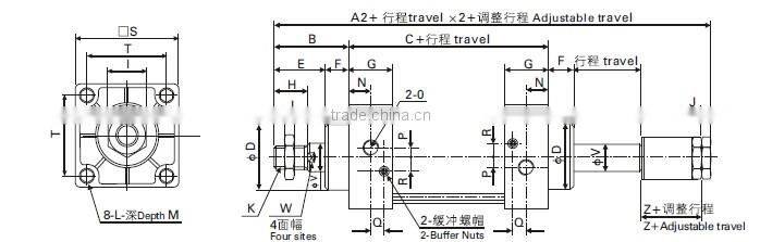 air cylinder SCJ series standard cylinder