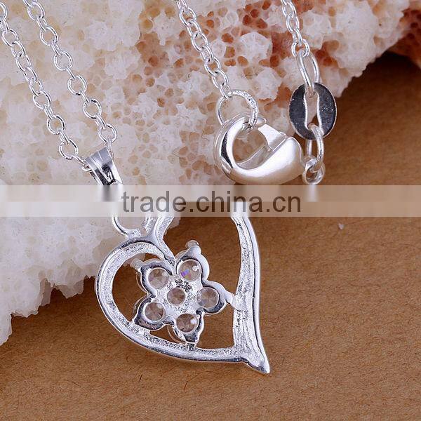 Alibaba vogue heart decorative crystal pendants with cz stone flower LKNSPCP205
