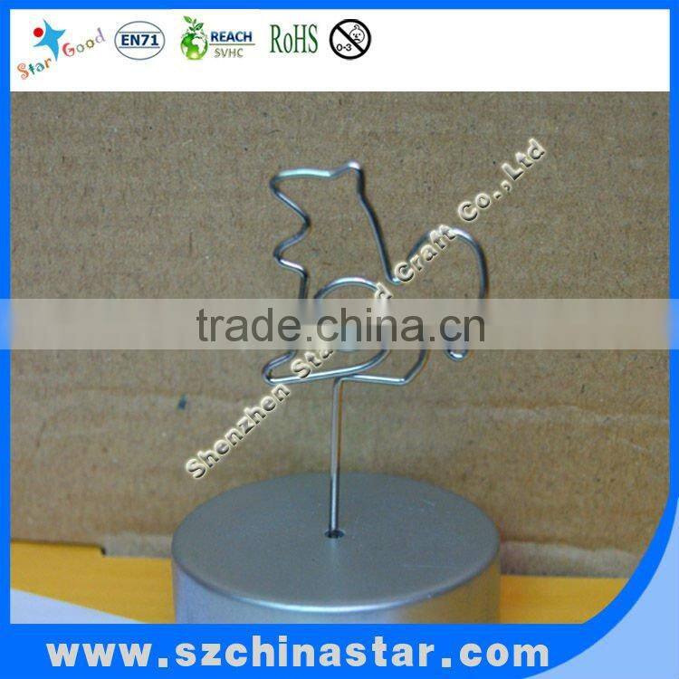 Custom animal shape clip with variety resin base name card holder