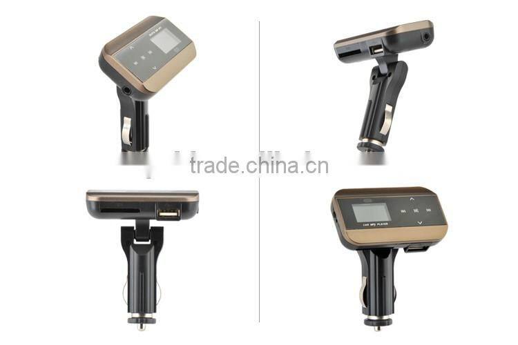 Car FM Transmitter Kit with Car Charging USB Charging and LCD display the songs name