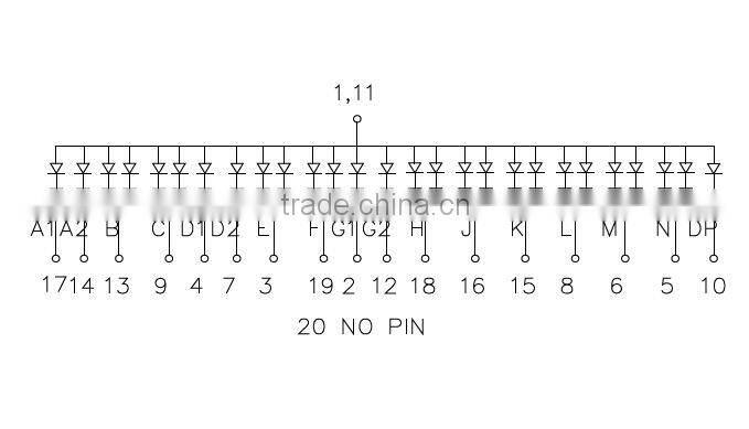 Free Sample NEWSHINE DIP Common Anode Red Green Dual Color LED Display 2.3"