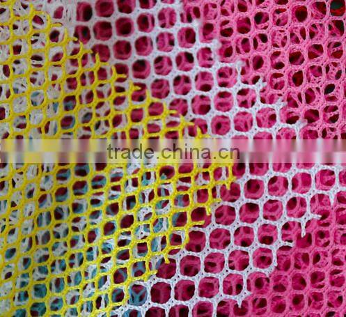 nylon mesh fabric for shoe bags fabric/3D air nylon Mesh fabric/very soft hand feeling mesh bag brushed polyester lining fabric