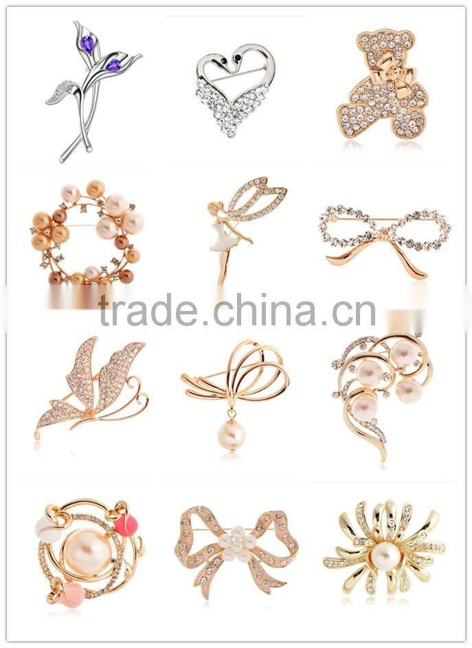 Factory wholesale hot sale bridal crystal brooch