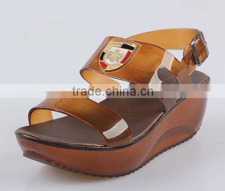 QIZHAN new The fashion leisure female sandals Platform Shoes Crystal Sandals Transparent Jelly Sandals