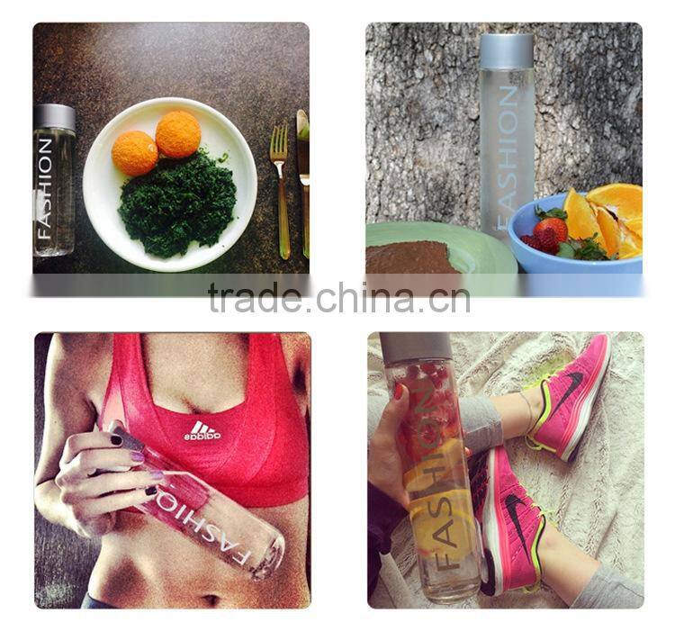 Glass made Fahion water bottle with bag